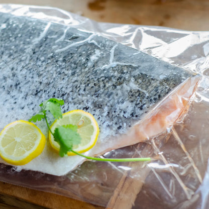 Filete de Salmón con piel tipo D peso 1000 a 2000 gramos